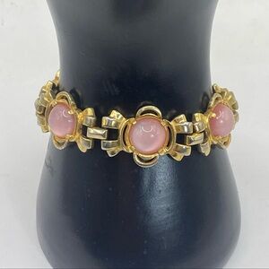Vintage Maze Bros. Cabochon Bracelet with Pink Glasses, circa 1940s-1960s